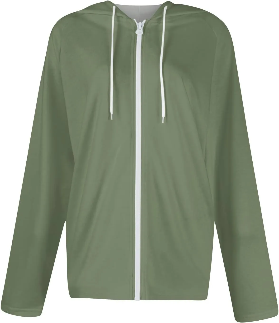 Women Fall Winter Oversized Long Sleeve Hoodie Coats Full Zip Up Crew Neck Trendy Casual Sweatshirt Jackets Tops