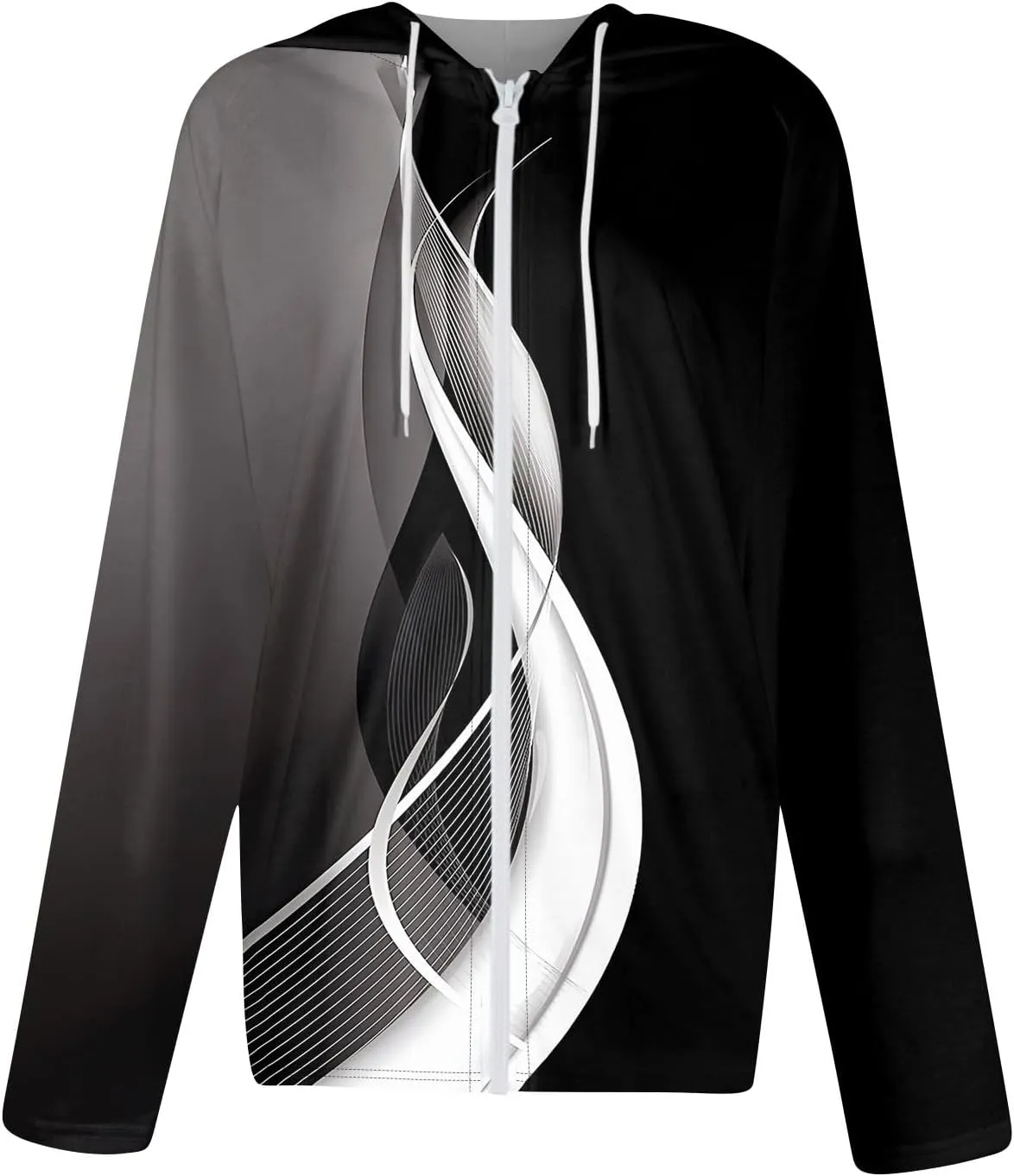 Women Oversized Fall Winter Hoodie Coats Long Sleeve Crew Neck Full Zip Up Trendy Casual Sweatshirt Jackets Tops