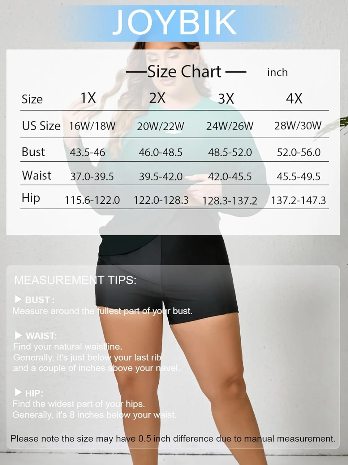 Women Plus Size Two Piece Long Sleeve Rash Guard Sets Built in Bra Swim Shirt Top and Shorts with Pockets UPF50 