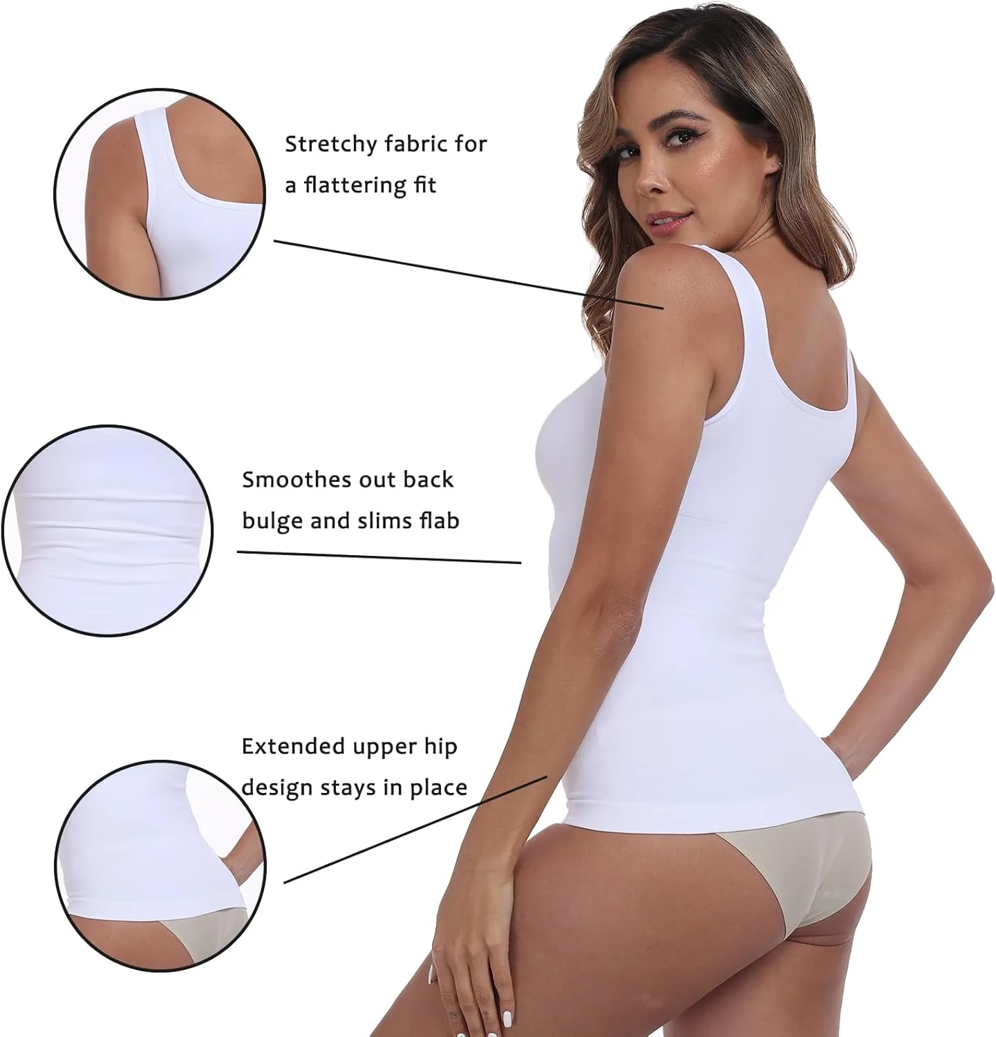 Women Shapewear Tank Tops Tummy Control Compression Tops seamless Body Shaper Camisole