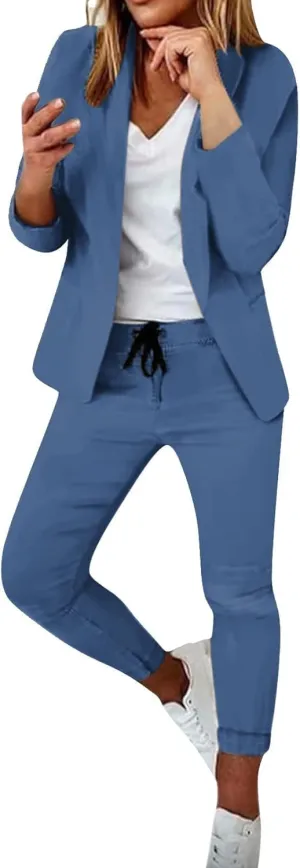 Women Suit Sets For Work 2025 Two Piece Blazer Jacket and Pencil Pants Business Casual Office Formal Outfits