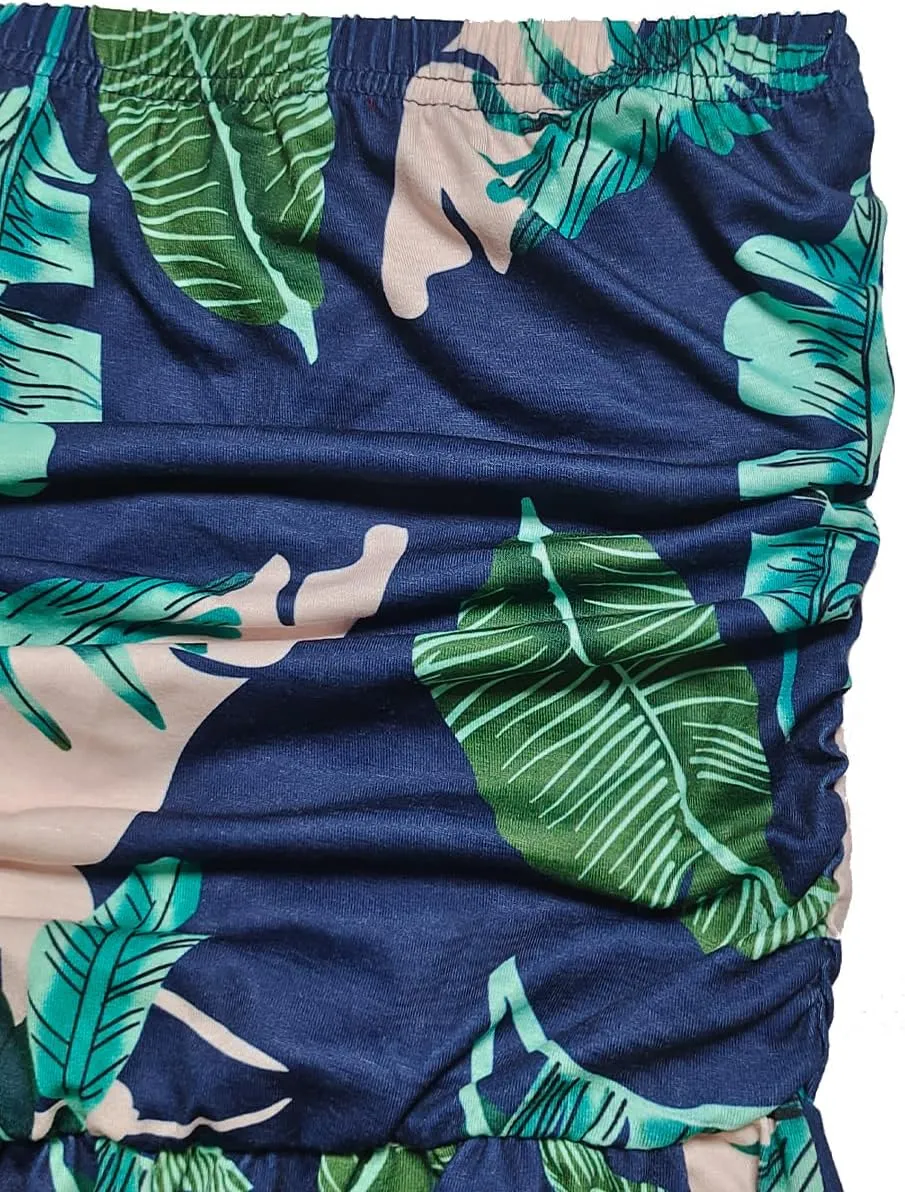 Women Summer Casual Strapless Rompers Tube Top Shorts Jumpsuit Sleeveless Off Shoulder Sexy Beach Romper with Pocket