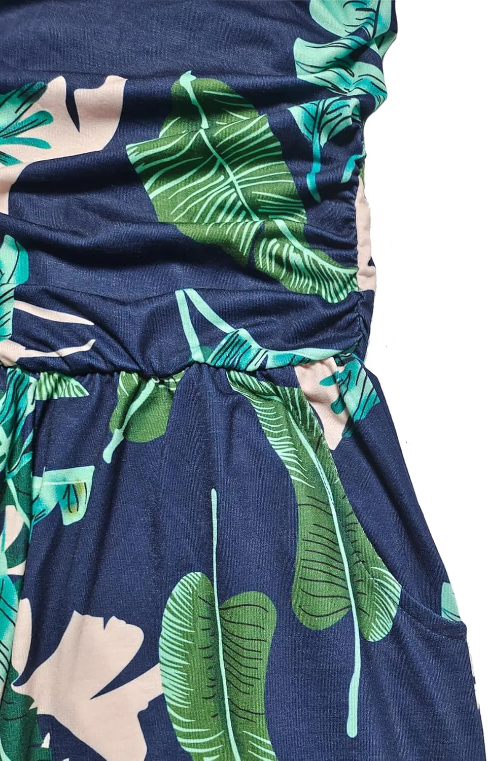 Women Summer Casual Strapless Rompers Tube Top Shorts Jumpsuit Sleeveless Off Shoulder Sexy Beach Romper with Pocket