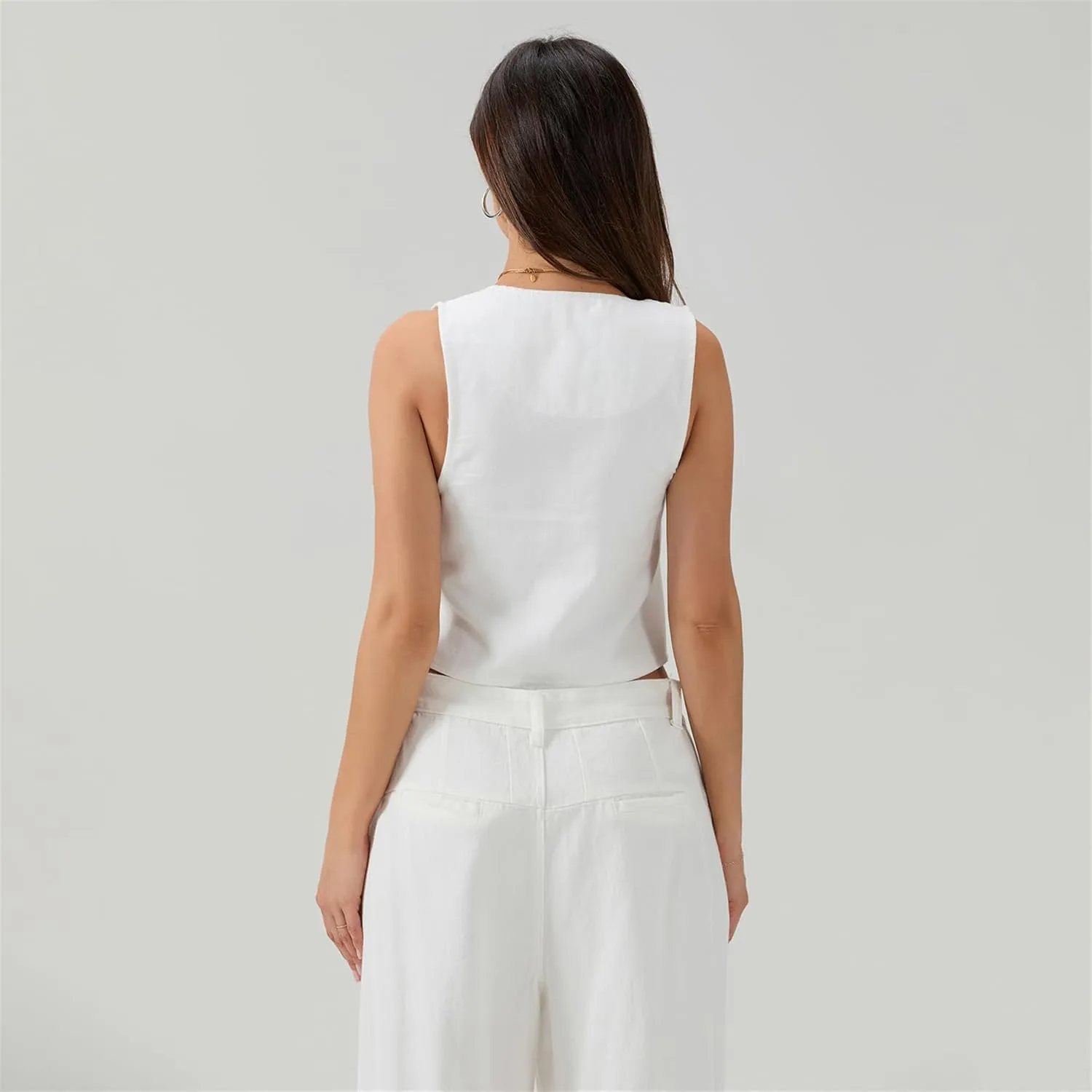 Women Y2k Peplum Tank Tops Tie Front Sleeveless Striped Ruffled Hem Babydoll Vest Shirts Summer Cute Going Out Top
