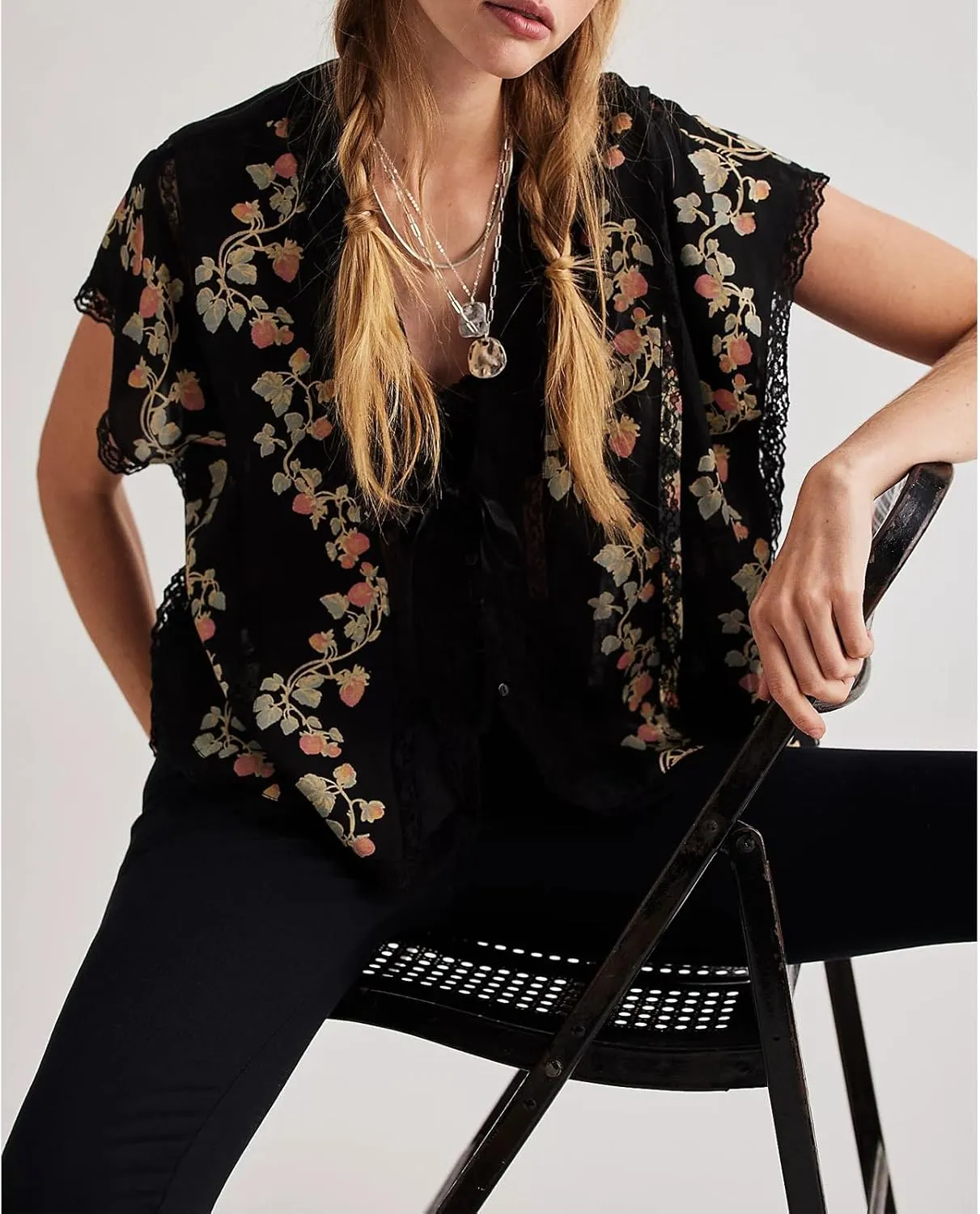 Women Y2k Sheer Lace Trim Button Up Tank Tops Cute Front Tie Up V Neck Going Out Blouse Shirts Vest Summer