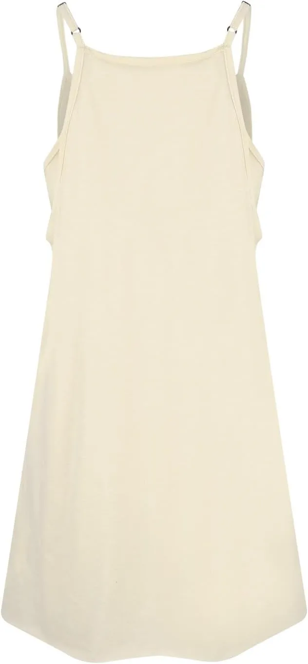 Womens Athletic Dress Summer Tennis Workout Sports Sleeveless Mini Romper Dress Built in Shorts Clothes with Pockets