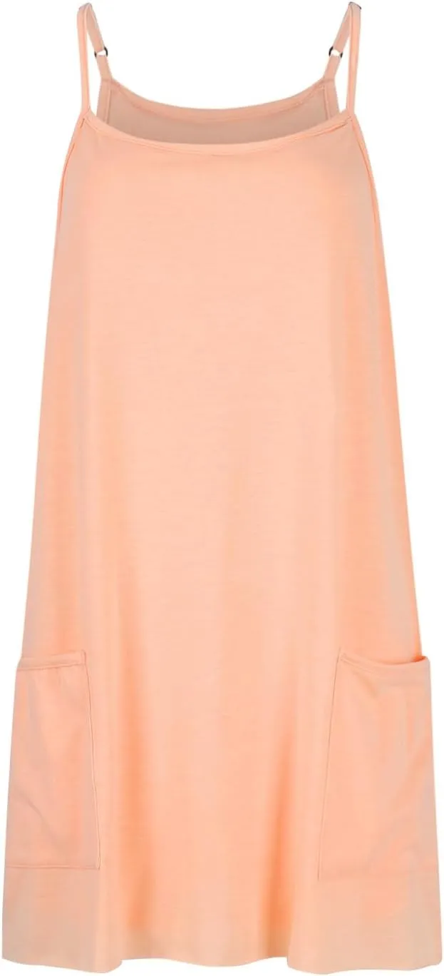 Womens Athletic Dress Summer Tennis Workout Sports Sleeveless Mini Romper Dress Built in Shorts Clothes with Pockets