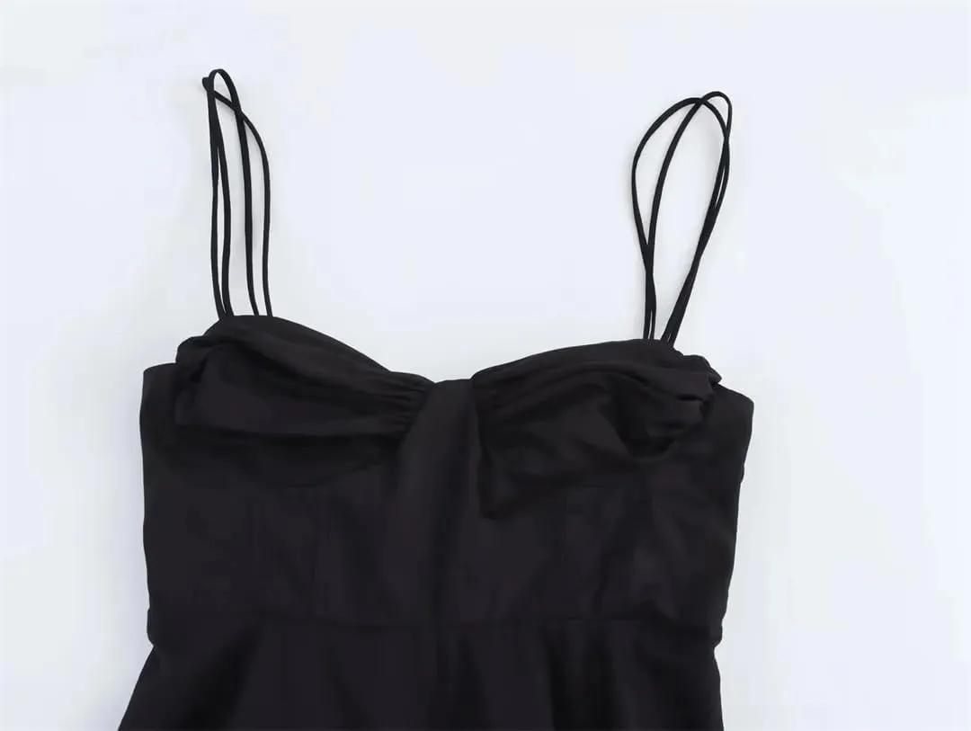 Womens Casual Solid Color Short Camisole Sleeveless Backless Cropped Vest Tops