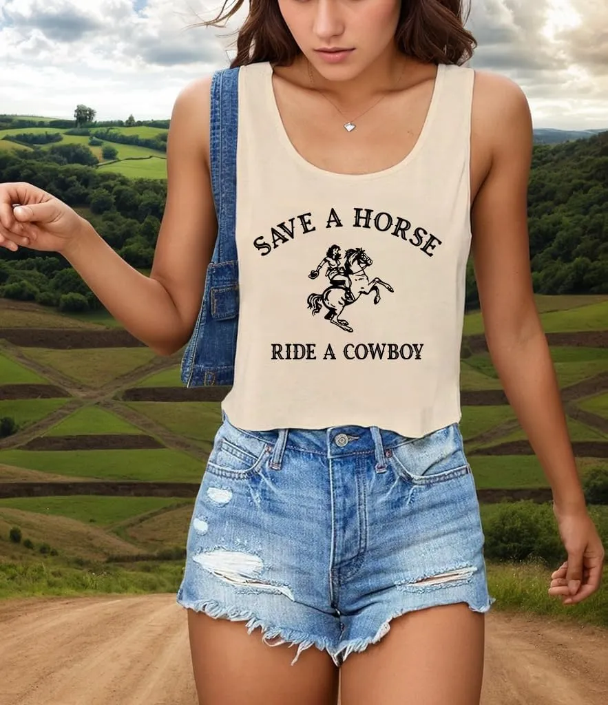 Womens Country Concert Cowgirl Tank Tops Sexy Western Graphic Crop Outfits for Teens
