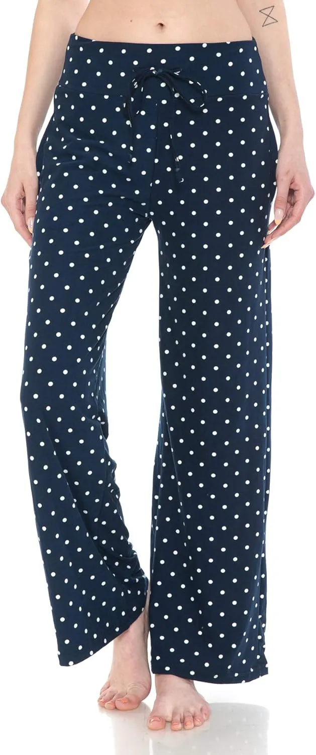 Women's Fashion Pajama Pants with Pockets Lounge Sleep Bottoms-Popular Prints