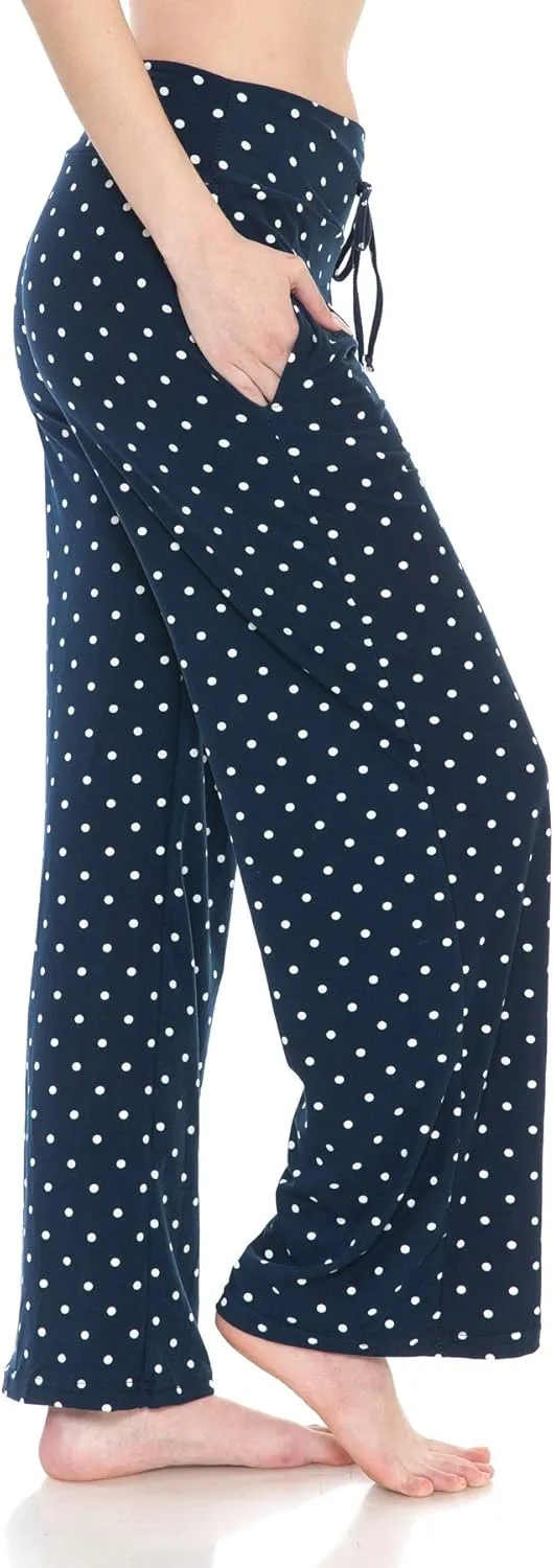 Women's Fashion Pajama Pants with Pockets Lounge Sleep Bottoms-Popular Prints