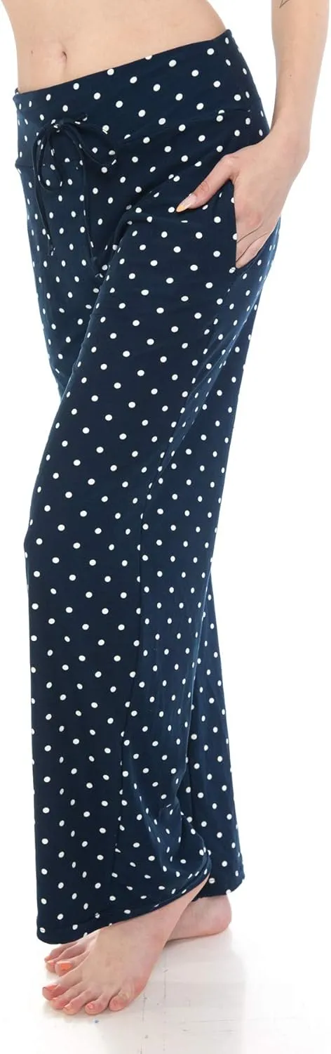 Women's Fashion Pajama Pants with Pockets Lounge Sleep Bottoms-Popular Prints