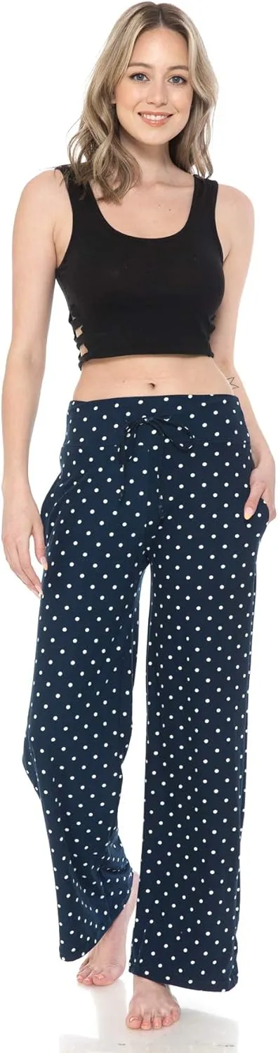 Women's Fashion Pajama Pants with Pockets Lounge Sleep Bottoms-Popular Prints