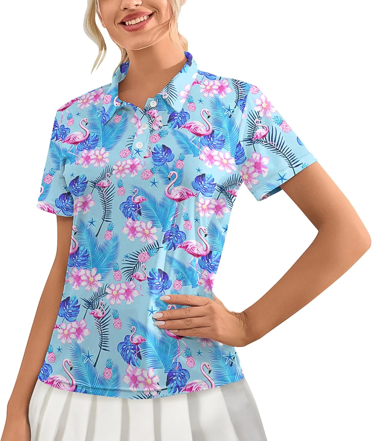 Womens Golf Shirts Moisture Wicking Golf Polo Shirts Quick Dry Short Sleeve for Women Tennis Shirts