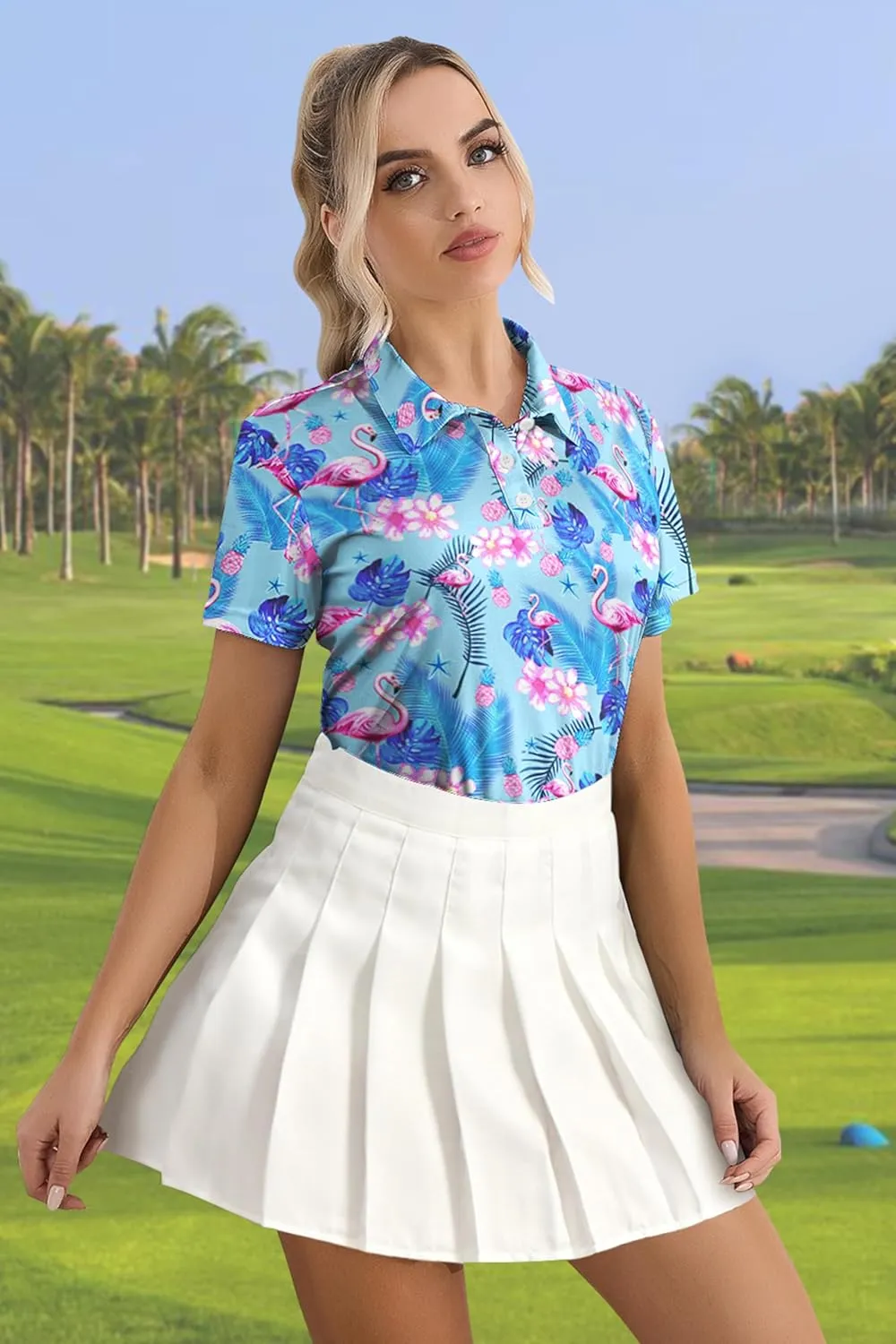 Womens Golf Shirts Moisture Wicking Golf Polo Shirts Quick Dry Short Sleeve for Women Tennis Shirts
