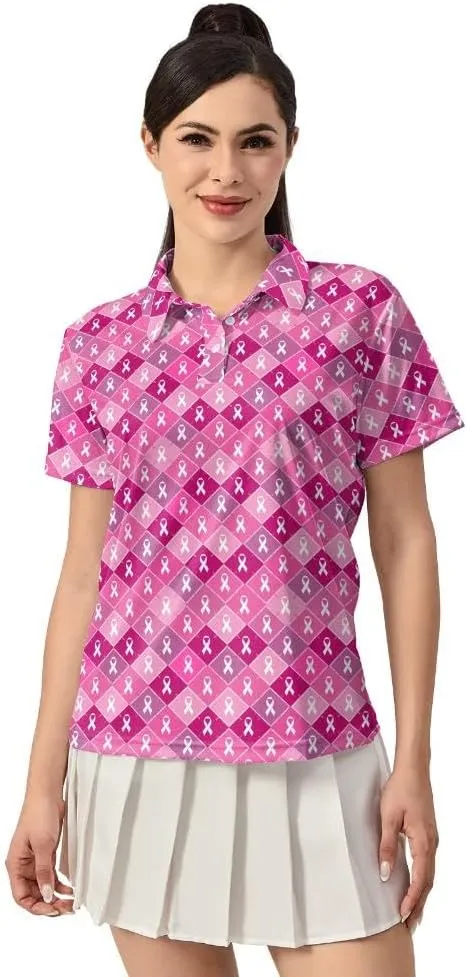 Womens Golf Shirts Moisture Wicking Golf Polo Shirts Quick Dry Short Sleeve for Women Tennis Shirts