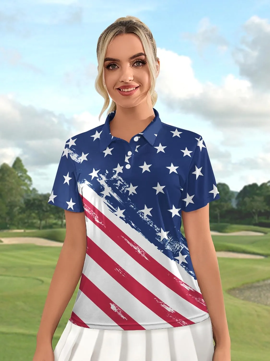 Womens Golf Shirts Moisture Wicking Golf Polo Shirts Quick Dry Short Sleeve for Women Tennis Shirts