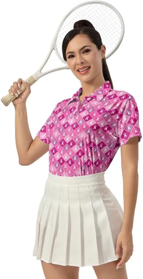 Womens Golf Shirts Moisture Wicking Golf Polo Shirts Quick Dry Short Sleeve for Women Tennis Shirts