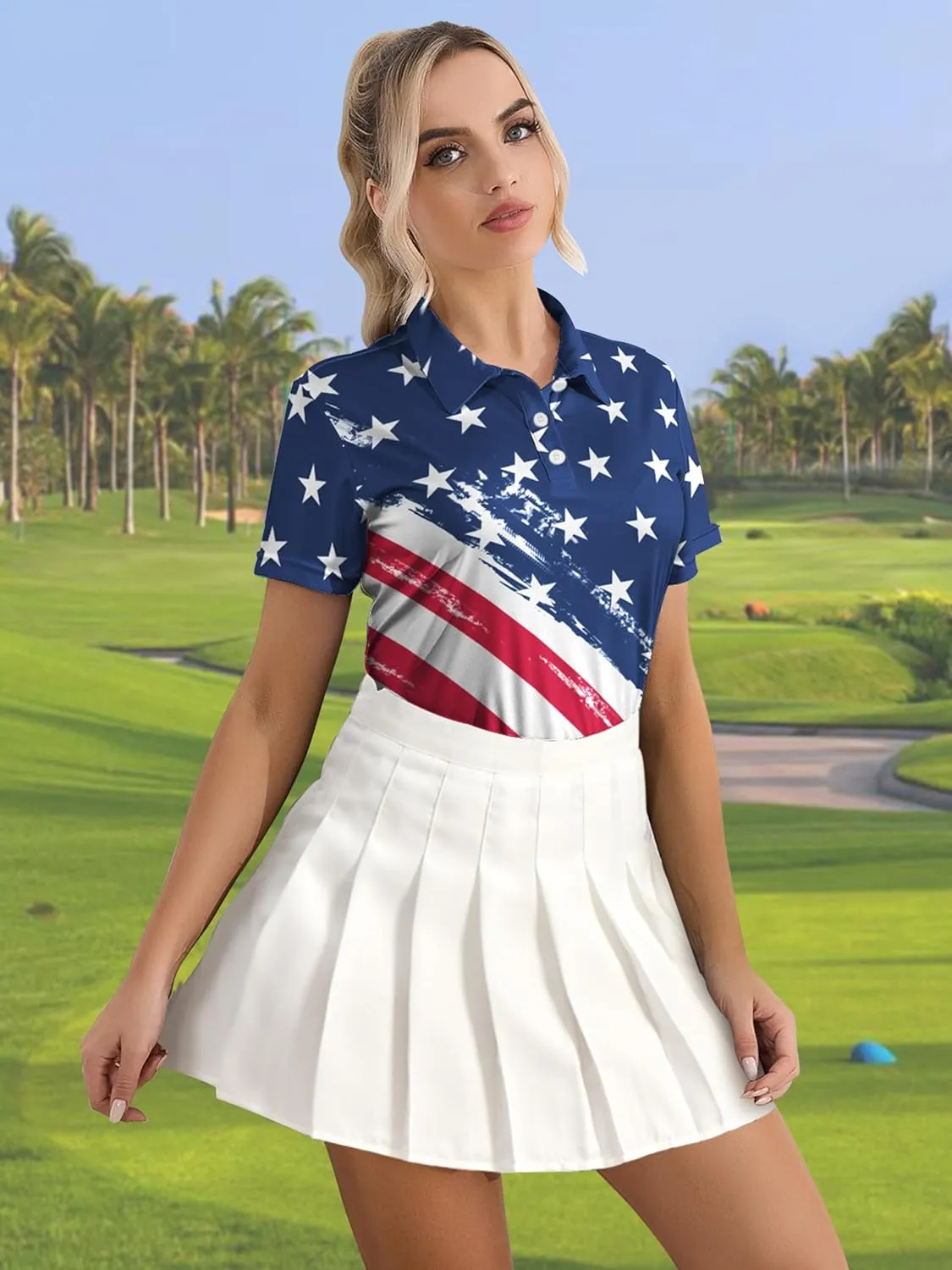 Womens Golf Shirts Moisture Wicking Golf Polo Shirts Quick Dry Short Sleeve for Women Tennis Shirts