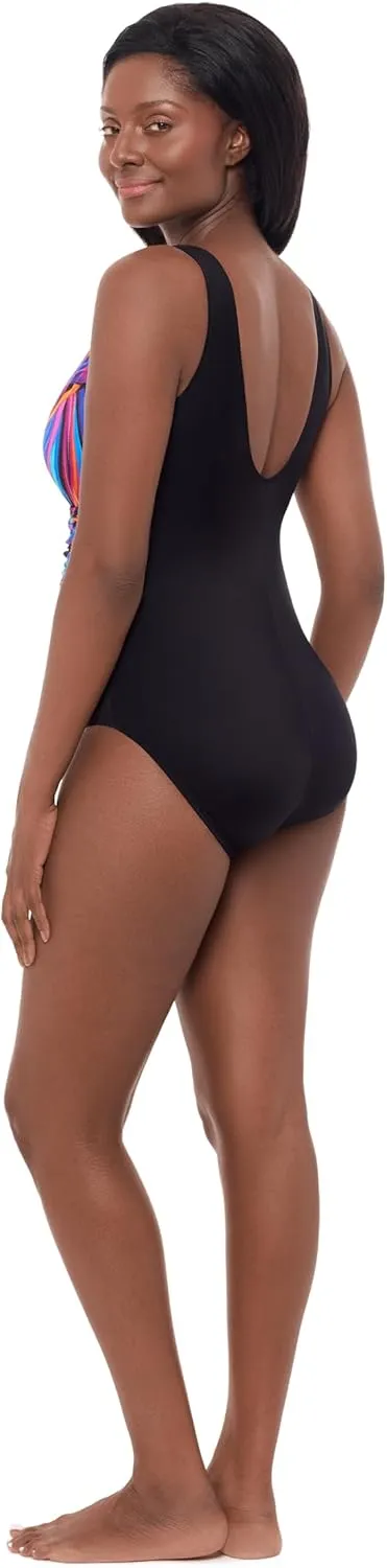 Women's Ruffle Surplice One Piece Swimsuit