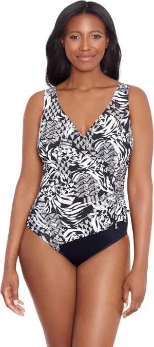 Women's Ruffle Surplice One Piece Swimsuit