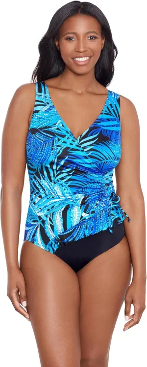 Women's Ruffle Surplice One Piece Swimsuit