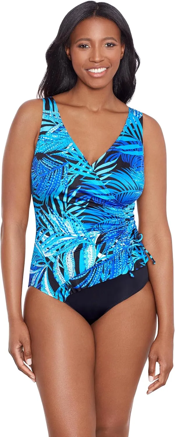 Women's Ruffle Surplice One Piece Swimsuit