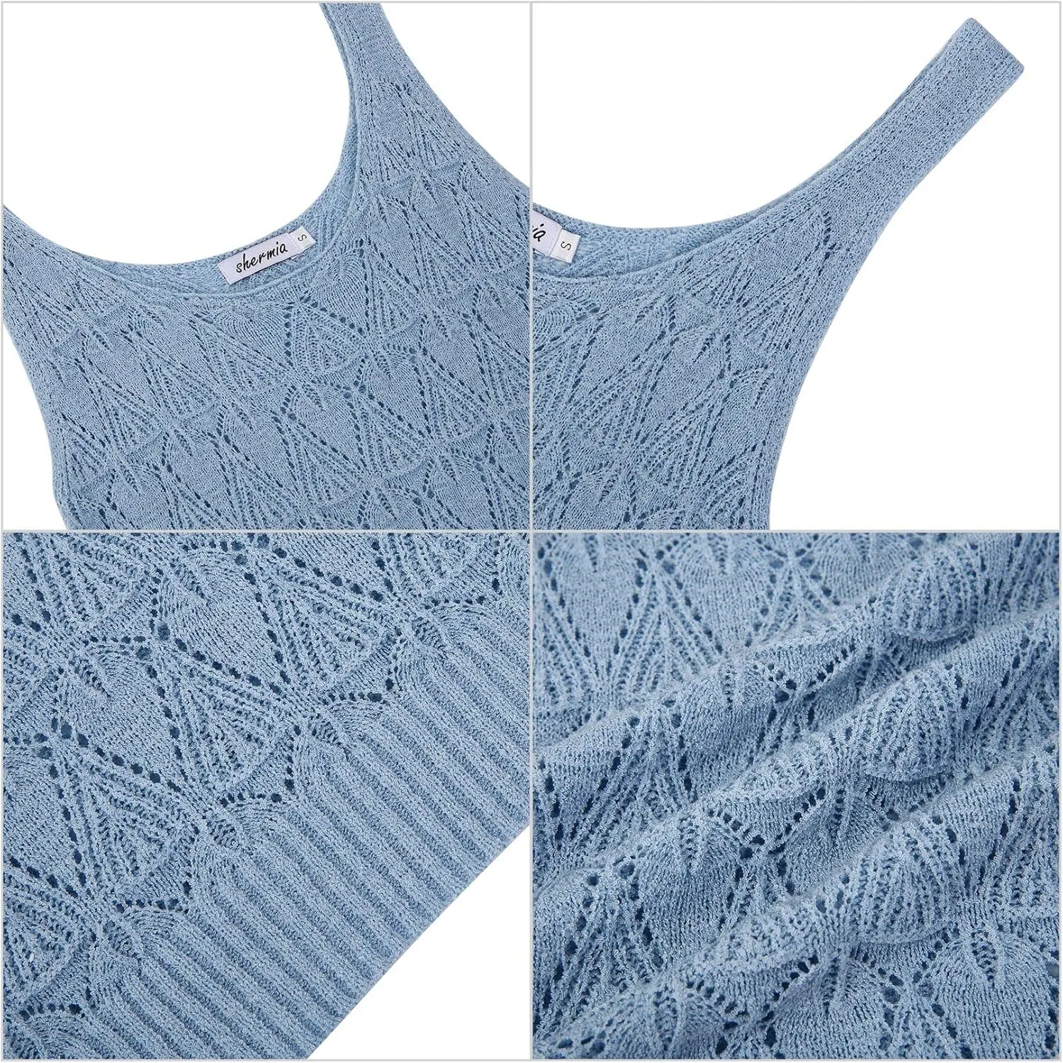 Womens Sleeveless Tank Tops Summer Knit Sweater Vest Casual Cami Shirts Tops