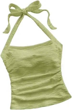 YELLOOP Cute Camisole Boho Spaghetti Strap Tops Y2k Halter Tops for Women Beach Vacation Summer 2025 Boho Tops for Women